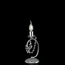 Lumetto Shabby Chic Magda Metallo E Cristallo Cromo E Cristallo 1 Luce E14