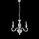 Lampadario Shabby Chic Fiorenza Legno Bianco 3 Luci E14
