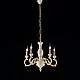 Lampadario Shabby Chic Fiorenza Legno Avorio Oro 5 Luci E14