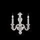 Applique Shabby Chic Leonardo Legno Bianco 2 Luci E14