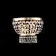 Applique Classica Mozart Metallo E Cristallo Oro 2 Luci E14