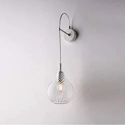 Applique Moderna Pluvia Metallo Trasparente 1 Luce E14