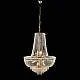 Lampadario Classico Wagner Metallo Oro E Cristallo 11 Luce E14