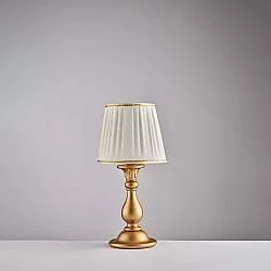 Lumetto Contemporaneo Lucca Legno Oro 1 Luce E14
