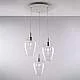 Lampadario Moderno Ares Metallo Trasparente 3 Luci E27