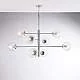 Lampadario Contemporaneo Demetra Metallo Cromo 8 Luci E14