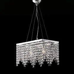 Lampadario Classico Penelope Metallo Cromo Cristallo 2 Luci E27