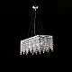 Lampadario Classico Penelope Metallo Cromo Cristallo 4 Luci E27