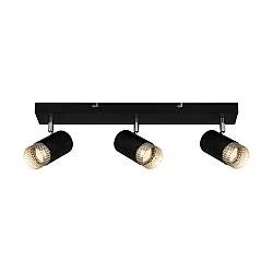 Spot Vintage Plek Metallo Cromo Opaco 3 Luci Gu10