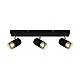 Spot Vintage Plek Metallo Cromo Opaco 3 Luci Gu10