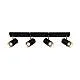 Spot Vintage Plek Metallo Cromo Opaco 4 Luci Gu10