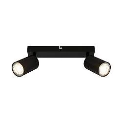 Faretto Moderno Tib Metallo Nero 2 Luci Gu10 Ip20