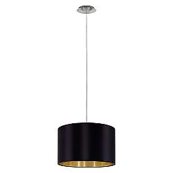 Lampadario A Sospensione Contemporaneo Maserlo Acciaio Nichel Oro 1 Luce E27
