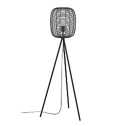 Piantana Vintage Rinroe Acciaio Nero 1 Luce E27