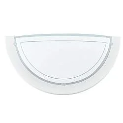 Applique Contemporanea Planet 1 Acciaio Bianco 1 Luce E27
