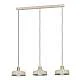 Lampadario A Sospensione Minimal Valdiola Acciaio Sabbia Ottone 3 Luci E27