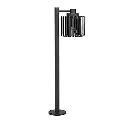 Paletto Esterno Moderno Selinus Acciaio Nero 1 Luce E27
