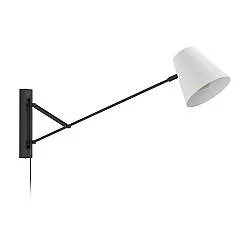 Applique Minimal Forcadet Acciaio Nero 1 Luce E27