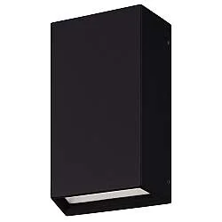 Applique Biemissione Esterno Spongano Alluminio Nero Policarbonato Trasp Led