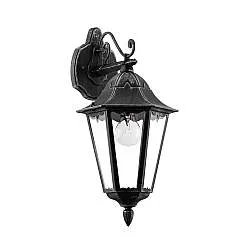 Applique Esterno Verso Basso Classica Navedo Alluminio Nero 1 Luce E27