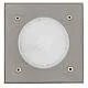 Segnapasso Esterno Quadrato Moderno Lamedo Acciaio Argento Vetro Bianco Led