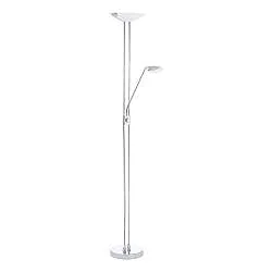 Piantana Moderna Baya Led Acciaio Cromo Luce Led Integrato 20W