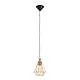 Lampadario A Sospensione Vintage Tarbes Policarbonato Nero Rame 1 Luce E27