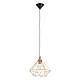 Sospensione Vintage Tarbes Grande Policarbonato Nero Rame 1 Luce E27