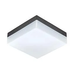 Plafoniera Esterno Moderno Sonella Policarbonato Grigio E Bianco Led