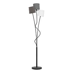 Piantana Moderna Maronda Acciaio Nero 3 Luci E14