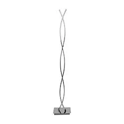 Piantana Moderna Lasana 2 Acciaio Cromo Luce Led Integrato 36W