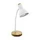 Lampada Da Tavolo Minimal Veradal Legno Bianco 1 Luce E27
