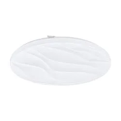 Plafoniera Moderna Benariba Acciaio Bianco Luce Led Integrato 22W