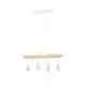 Lampadario A Sospensione Townshend Acciaio Legno 4 Luci E27 Ip20