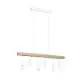 Lampadario A Sospensione Townshend Acciaio Legno 6 Luci E27 Ip20