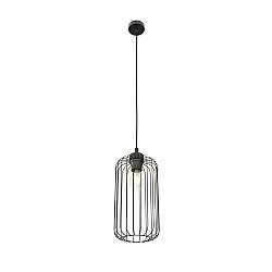 Sospensione Minimal Industrial Donar 1 Luce Nera