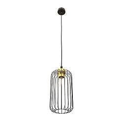 Sospensione Minimal Industrial Donar 1 Luce Nera E Oro