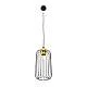 Sospensione Minimal Industrial Donar 1 Luce Nera E Oro