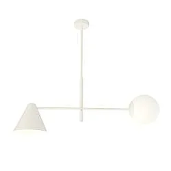 Plafoniera Moderna Industrial Nodens 2 Luci Bianco