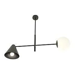 Plafoniera Moderna Industrial Nodens 2 Luci Nero