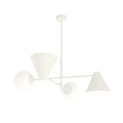 Plafoniera Moderna Industrial Nodens 4 Luci Bianco