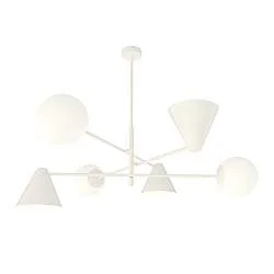 Plafoniera Moderna Industrial Nodens 6 Luci Bianco