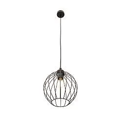 Sospensione Minimal Industrial Euryphaessa 1 Luce Nera