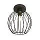 Plafoniera Minimal Industrial Orion 1 Luce Nera