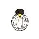Plafoniera Minimal Industrial Euryphaessa 1 Luce Nera E Oro