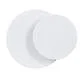 Applique 1 Luce A Disco Con Base In Acciaio Bianco