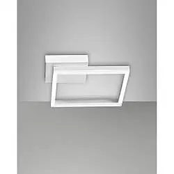 Applique Bianca Nw 1 Luce Fabas Collezione Bard Luce Naturale Led Design Moderno
