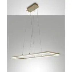 Lampada A Sospensione Fabas Bard Led 52W 3000K Oro Moderno