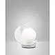 Applique Adria Da Tavolo Bianca Collezione ADRIA Luce Calda 1 Faro Vetro Soffiato