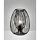 Lampada da Tavolo Nera Camp 1 Luce Design Elegante Stile Moderno Metallo Fabas